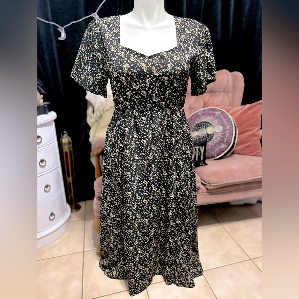 Disturbia goth floral dress UK16/US12
